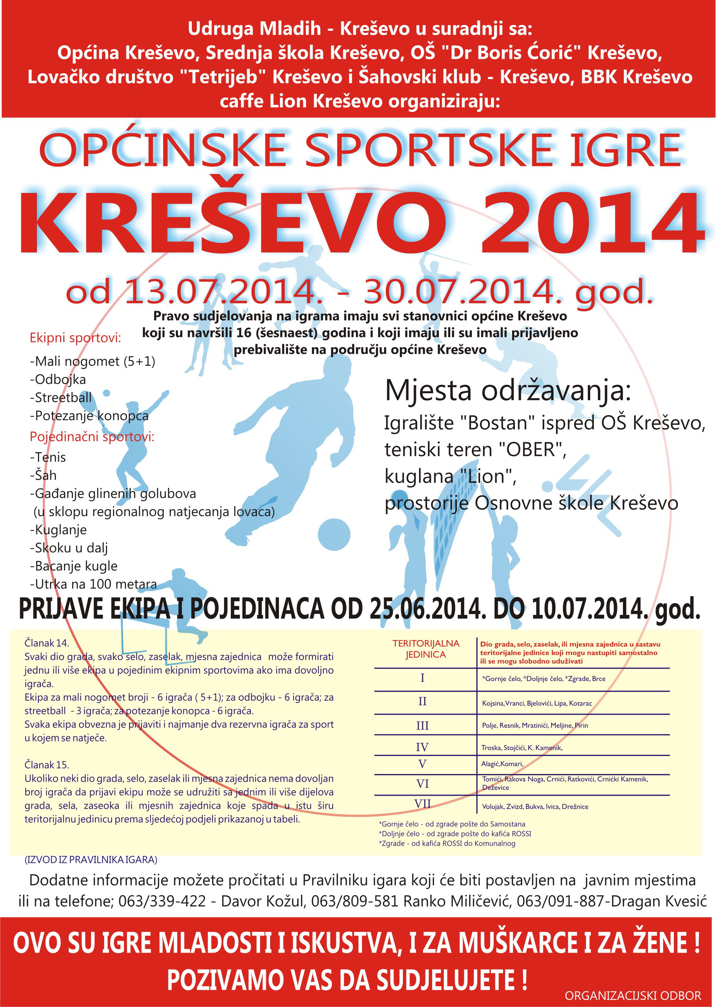 Najava: Općinske sportske igre